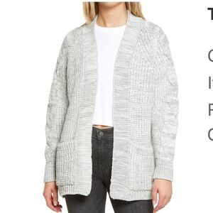 Topshop Women's Light Gray Cardigan